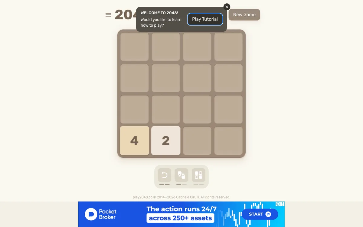 2048 as it appears in the browser