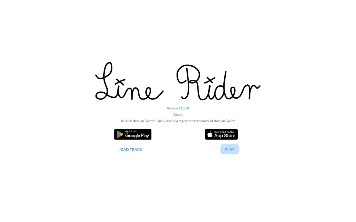Line Rider as it appears in the browser