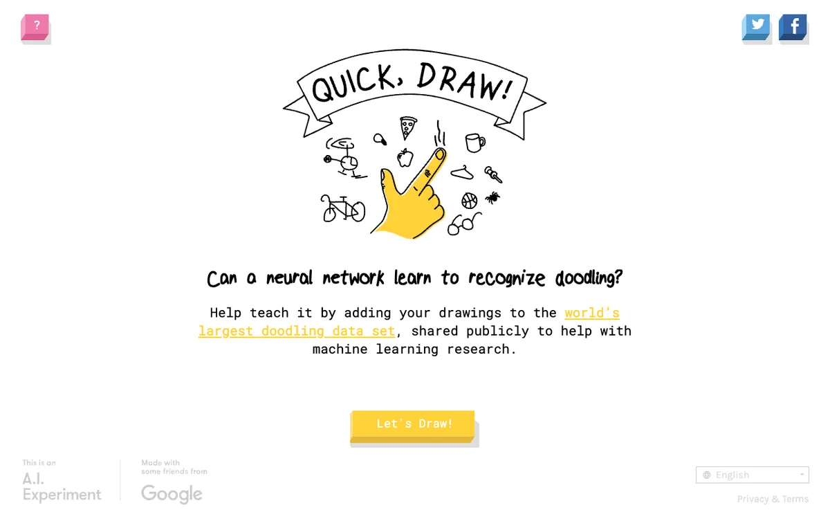 Quick, Draw! as it appears in the browser