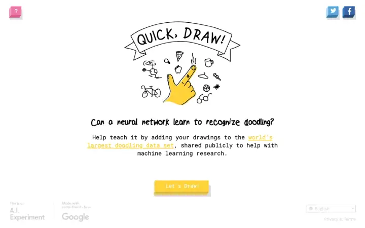 Quick, Draw! as it appears in the browser