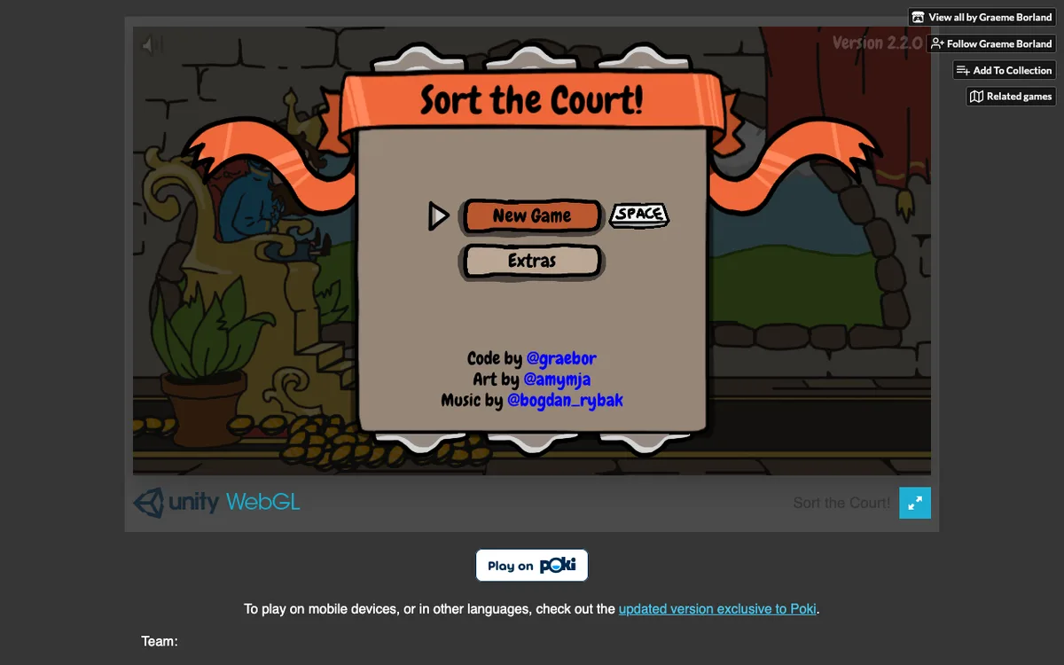 Sort the Court! as it appears in the browser