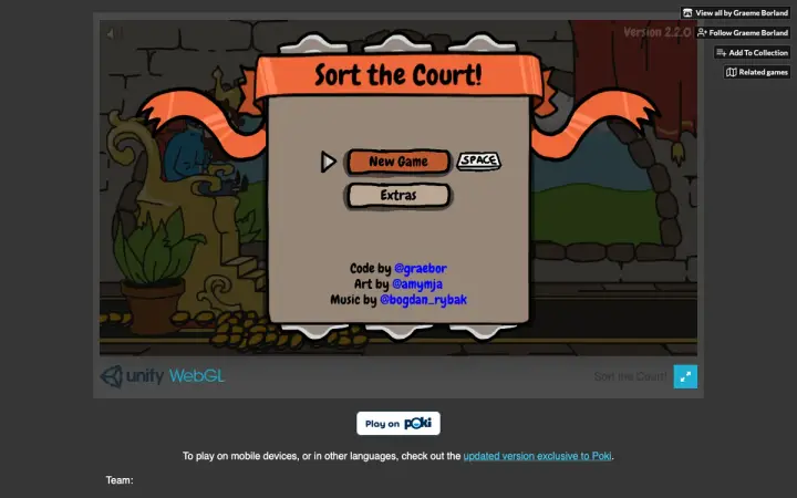 Sort the Court! as it appears in the browser
