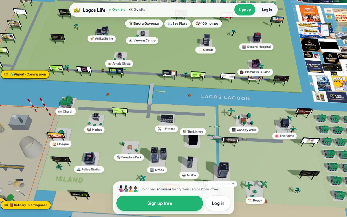Lagos Life as it appears in the browser