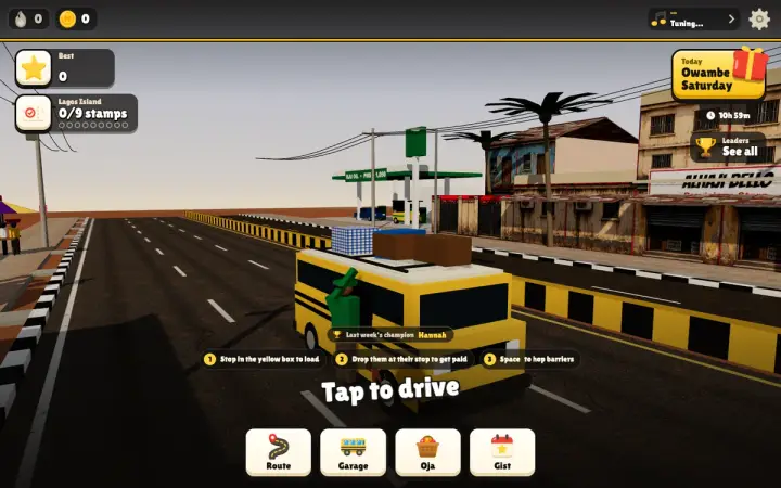 Danfo Run: drive the danfo as it appears in the browser