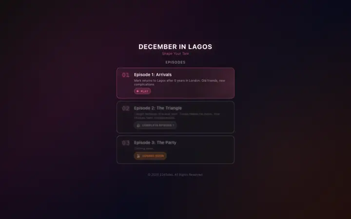 234TALES — Pick a game. Press play. as it appears in the browser