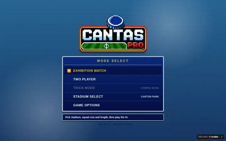Cantas Pro as it appears in the browser