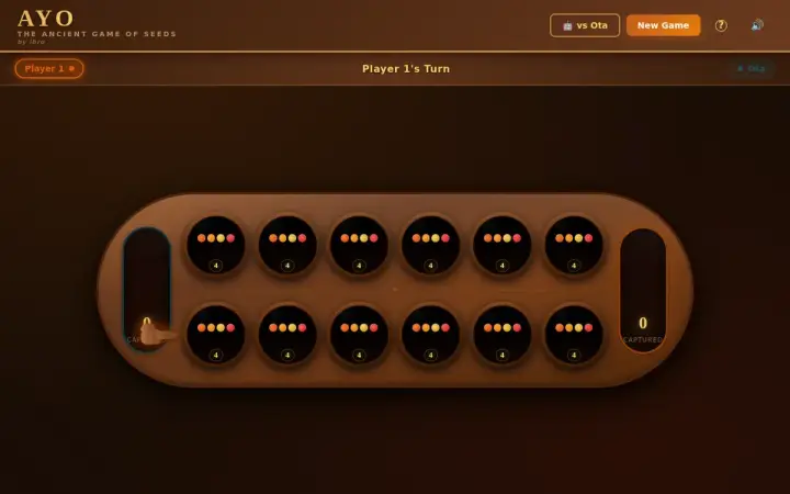 Ayo as it appears in the browser