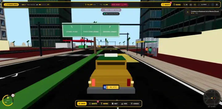Cotonou Drive as it appears in the browser