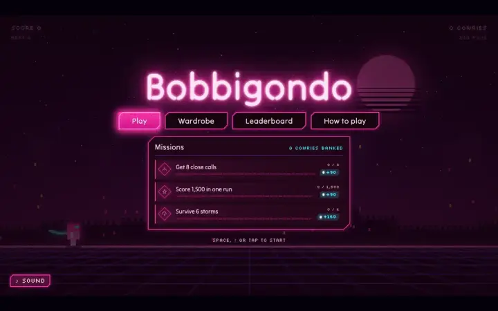 Bobbigondo as it appears in the browser