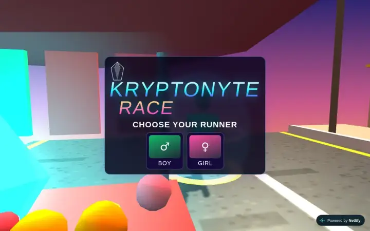 Kryptonyte Race as it appears in the browser