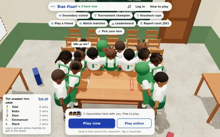 BIRO FIGHT as it appears in the browser