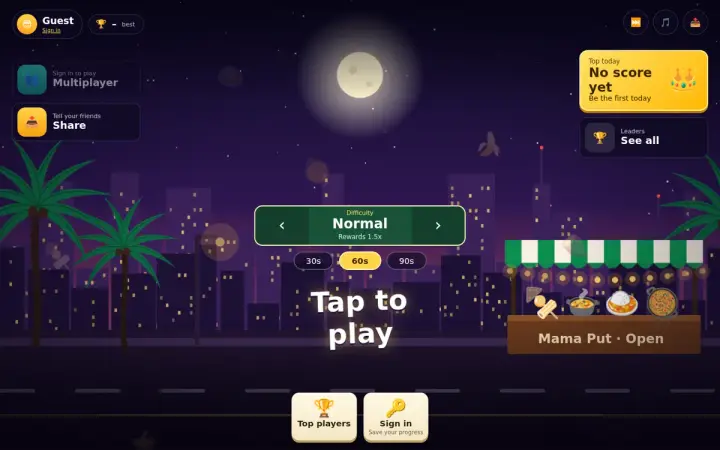 Tap Tap as it appears in the browser