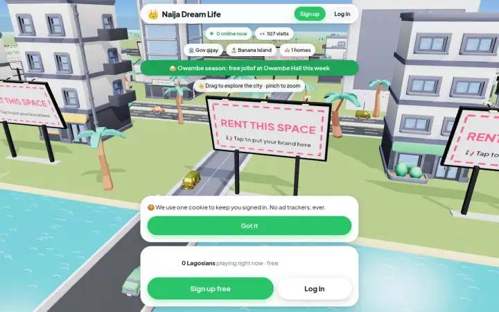 Naija Dream Life as it appears in the browser