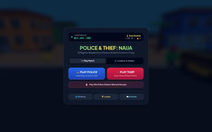 Police & Thief: Naija as it appears in the browser