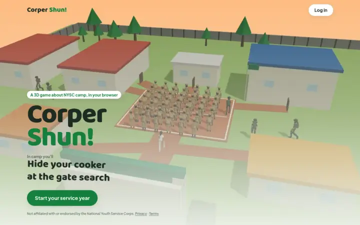 Corper Shun! Survive the service year as it appears in the browser