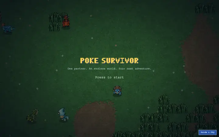 Poke Survivor as it appears in the browser